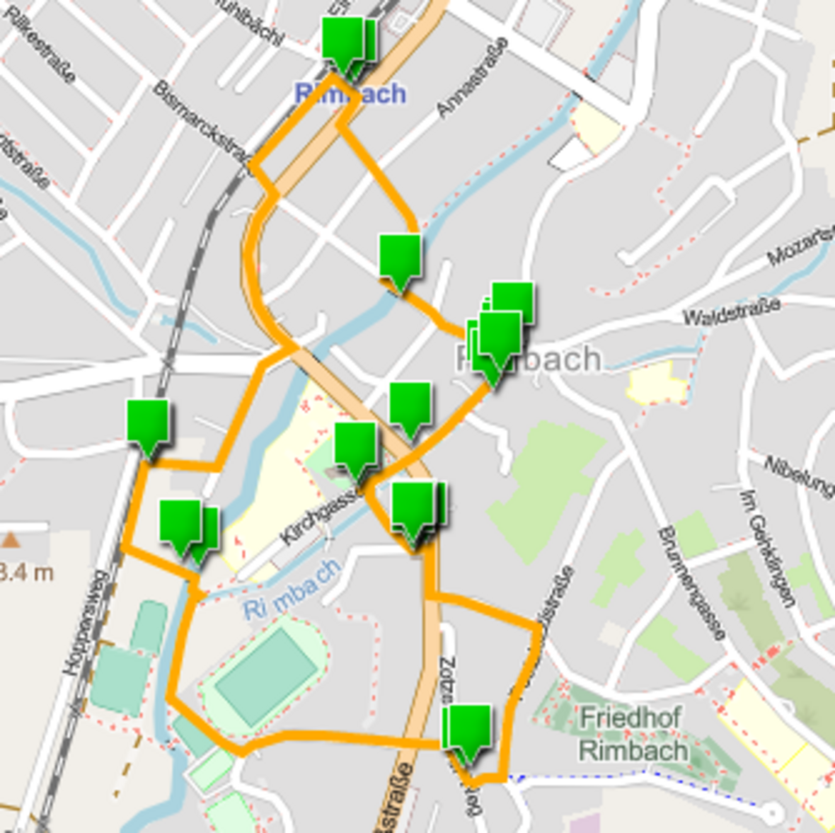 Screenshot der Karte